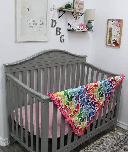 Miniatura 7 de Dear Baby Gear Manta de bebé de lujo con diseño de corazón, doble capa, reversible, hitos y regalos infantiles para niñas, mantas para niños