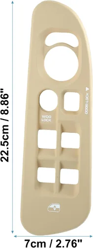 Miniatura 4 de X AUTOHAUX 5HZ71XDVAD Cubierta de bisel para interruptor de ventana de puerta para Dodge para Ram 1500 2500 3500 2002-2010 Driver lado izquierdo