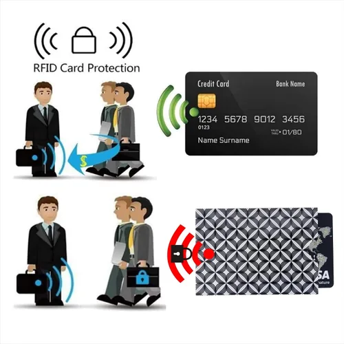 Miniatura 2 de Juego de 8 fundas para tarjetas de crédito, 8 fundas de bloqueo RFID, protección contra robo de identidad para hombres y mujeres, diseño elegante