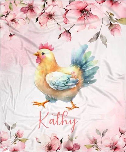 Miniatura 75 de Manta de bebé personalizada para niñas y niños pequeños, recién nacidos, regalos personalizados de vaca floral con nombre y texto, 40 x 30 pulgadas