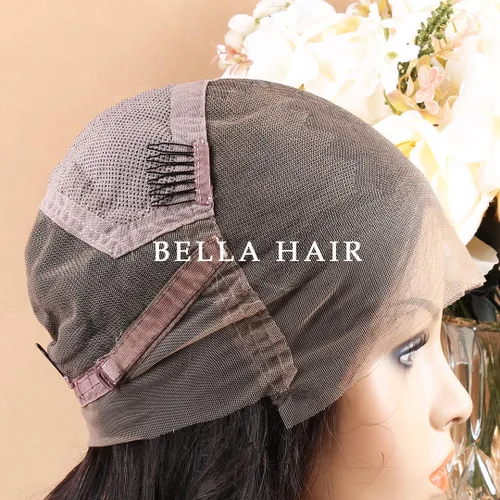 Miniatura 5 de Bella Hair Peluca de encaje completo sin pegamento, onda suelta para mujeres negras, densidad del 130 %, cabello humano virgen Remy prearrancado