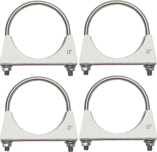 Miniatura 22 de Abrazadera de escape de acero inoxidable 304 con pernos en U de 1.25 pulgadas, abrazaderas de tubo de 1.25 pulgadas de ancho, abrazadera de escape