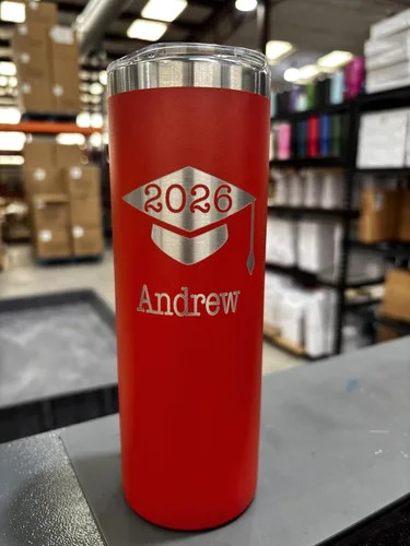 Miniatura 7 de AVITO Vaso de graduación personalizado grabado con láser de 20 onzas – Clase de 2025 y 2026, senior 2025 y 2026, recuerdo de graduación