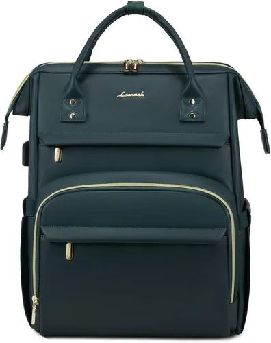 Miniatura 14 de LOVEVOOK - Mochila para laptop para mujer, mochila de moda para mujer.., Rojo Marrón, 15,6 pulg., Mochilas de viaje