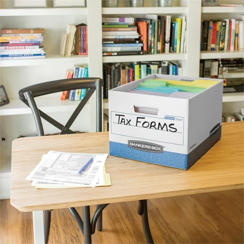 Miniatura 3 de Fellowes Bankers Box - Paquete de 20 cajas de almacenamiento de archivos resistentes con tapas, montaje de plegado rápido, carta/legal, (0724314)