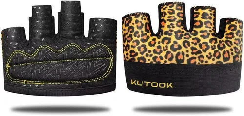Miniatura 12 de KUTOOK Guantes de entrenamiento para levantamiento de pesas para hombres/mujeres, guantes de gimnasio con relleno XRD de 0.118 in, guantes parciales
