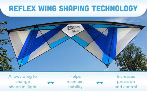 Miniatura 8 de REVOLUTION Kites Reflex XX (mangos/juego de línea/1 eje de repuesto/1 anillo reflejo de repuesto)