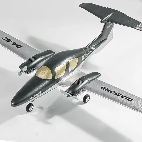 Miniatura 3 de Avión de control remoto RC Avión RTF 2 Chanel Control de radio Avión de diamante para principiantes Envergadura 21.654 in (2 baterías)