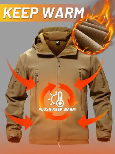 Miniatura 3 de Tacvasen - Chaqueta militar de operaciones especiales con forro suave, para hombre