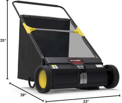 Miniatura 10 de SPLENDOR LS-650A2 - Barredora de césped de 26 pulgadas para caminar y empujar, barredora de jardín, barredora de caminos