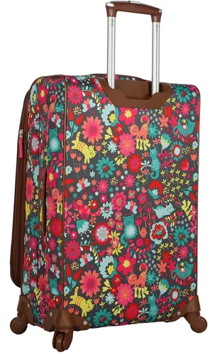 Miniatura 3 de Lily Bloom Maleta expandible con patrón de diseño de 24 pulgadas con ruedas giratorias de 4 ruedas giratorias para mujer, bolsa a cuadros ligera