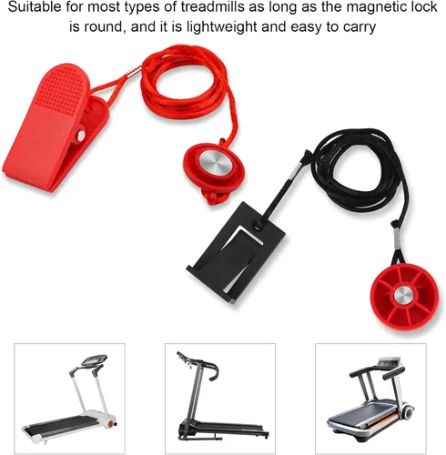 Miniatura 4 de NQEUEPN 2pcs Universal Treadmill Magnet Safety Key, Emergency Stop Lock Magnetic Safety Switch Replacement for Most Running Machines