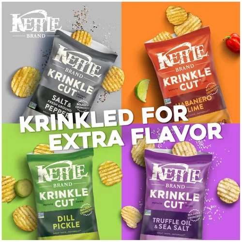 Miniatura 7 de Kettle Brand Patatas fritas, corte Krinkle, aceite de trufa y sal marina, 7.5 onzas
