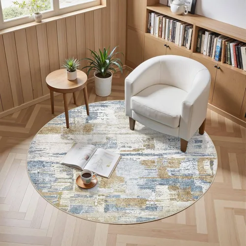 Miniatura 34 de kakania Alfombra lavable de 3 x 5, antideslizante, moderna, de pelo bajo, para entrada, dormitorio, cocina, baño, apta para niños, mascotas, robot