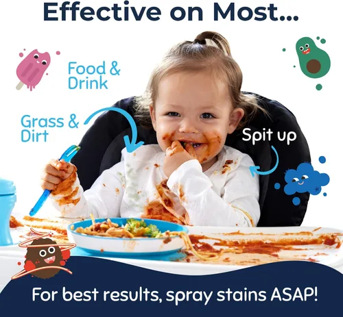 Miniatura 4 de Miss Mouth's Messy Eater Spray para tratar manchas – Removedor de manchas de 4 onzas – Productos esenciales para recién nacidos y bebés – Sin