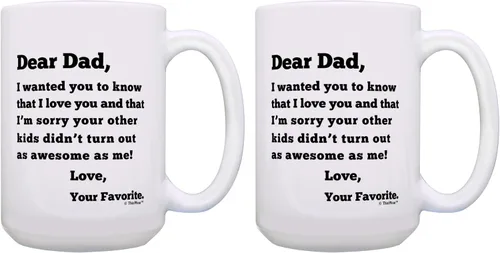 Miniatura 9 de Dear Dad Sorry Your Other Kids Didn't Turn Out as Awesome as Me Love Your Favorite Divertido regalo del día del padre para papá, taza de café, taza