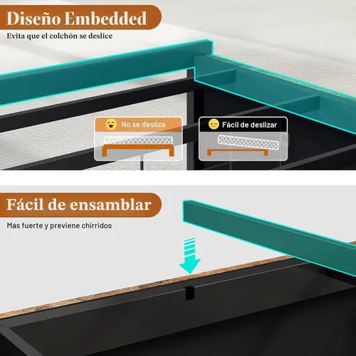 Miniatura 9 de Doltoro Marco de Cama de Esquina Individual con Estantería de Almacenamiento y Luces LED, Cama Diván Tamaño Individual con 2 Cajones de Gris