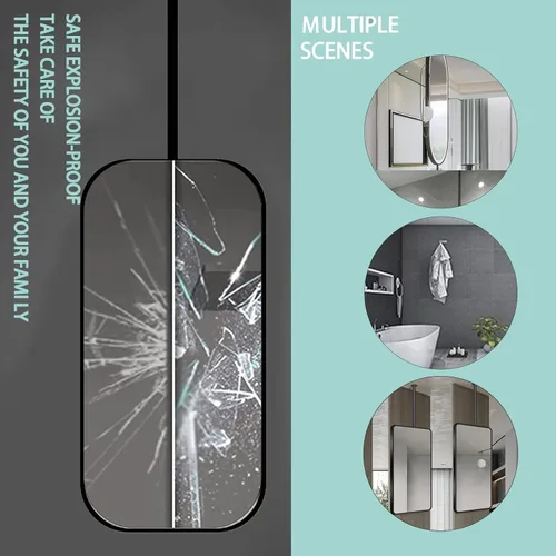 Miniatura 8 de Espejo decorativo flotante para baño, espejo colgante de techo, espejos de maquillaje para el hogar o el hotel, vestidores, con marco de metal