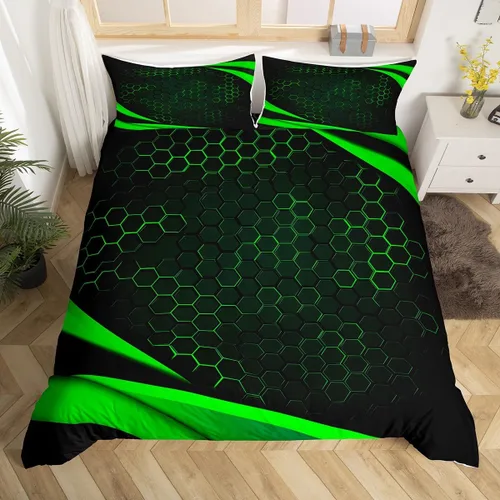Miniatura 11 de Erosebridal Juego de funda de edredón para niños, niñas, niños y adolescentes, juego de ropa de cama de videojuegos, tamaño individual, funda