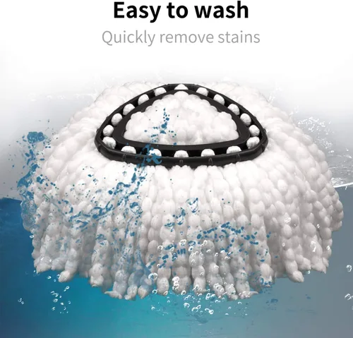 Miniatura 2 de Paquete de 3 repuestos para trapeador de cabeza de repuesto EasyWring Spin Mop Recambios