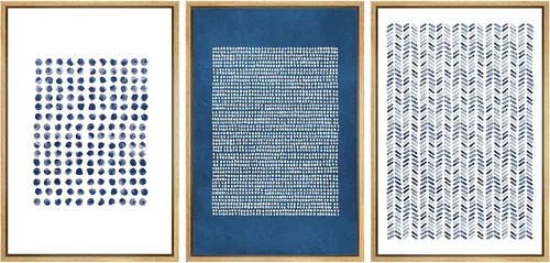Miniatura 346 de SIGNWIN Lienzo enmarcado para pared, arte con pinceladas de flujo neutro en tonos beige abstractos, ilustraciones, arte moderno, decorativo