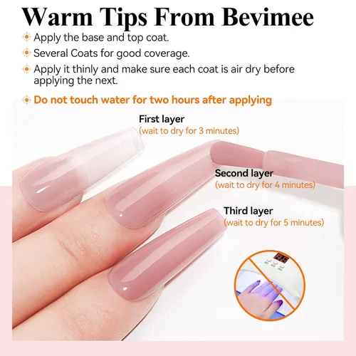 Miniatura 2 de Esmalte de uñas de secado rápido, secado rápido, esmalte de uñas transparente color nude regular, esmalte de uñas holográfico de alta cobertura