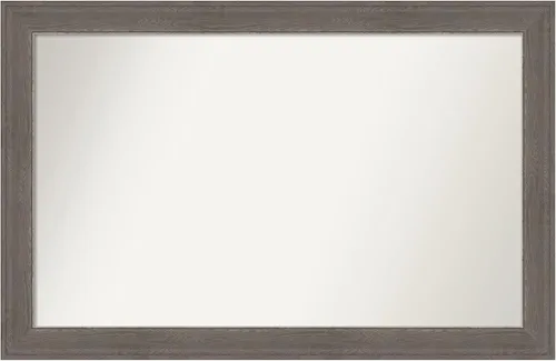 Miniatura 106 de Amanti Art Espejo de pared personalizado no biselado (24.5 x 24.5 pulgadas), marco gris marrón alta, varios tamaños personalizados, espejo de baño