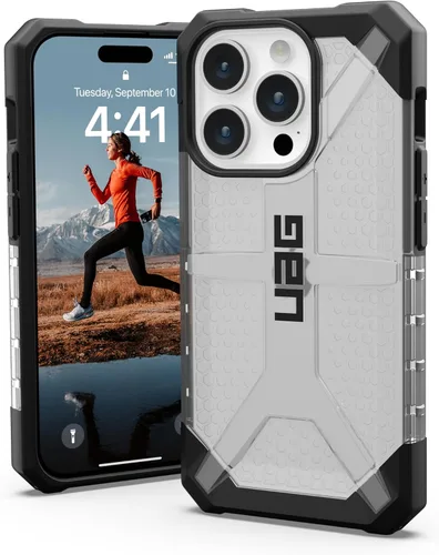 Miniatura 10 de URBAN ARMOR GEAR UAG - Funda compatible con iPhone 15 Pro de 6.1 pulgadas, color ceniza de plasma, resistente, transparente, transparente, de grado