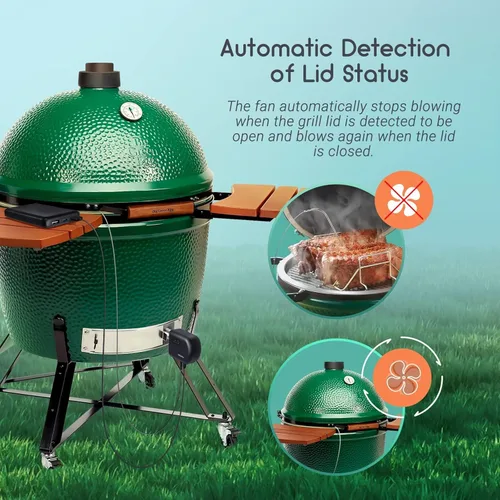 Miniatura 4 de INKBIRD Controlador de temperatura Wi-Fi y Bluetooth para barbacoa, termómetro automático para ventilador de ahumador, con 4 sondas para huevo