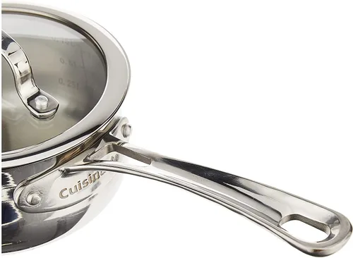 Miniatura 3 de Cuisinart 419-14 Contour - Cacerola de acero inoxidable de 1 cuarto de galón con tapa