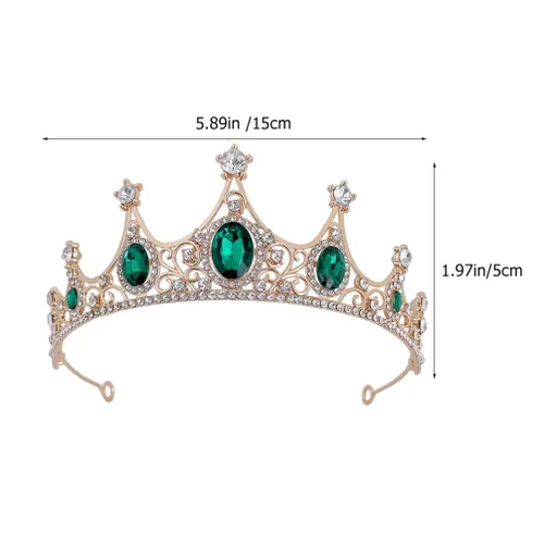 Miniatura 2 de Beaupretty Tiaras y corona para mujer con diamantes de imitación para boda, diadema de novia, disfraz de Halloween, color rojo, 1 recuento