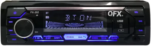 Miniatura 2 de QFX Estéreo Bluetooth FX-180 para coche con radio FM, reproductor de MP3, reloj digital y puerto USB