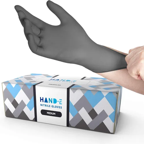 Guantes desechables de nitrilo gris, 50 y 200 unidades, guantes médicos sin látex