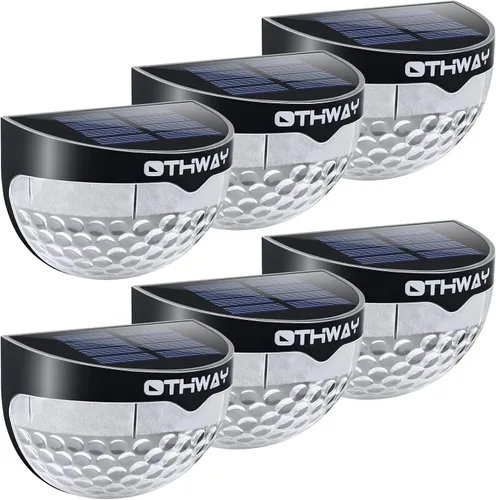 Miniatura 10 de Luces solares para cercas OTHWAY. Soporte de pared. Iluminación decorativa de cubierta, GY-L6-4Black, 0.26watts, 2.00 volts