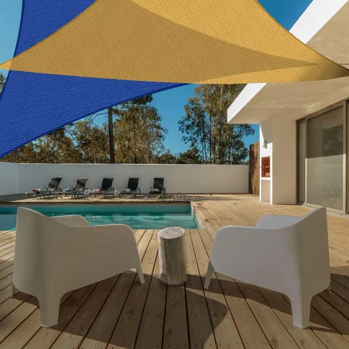 Miniatura 6 de AsterOutdoor - Toldo parasol triangular de 16 x 16 x 16 pies, Toldo con bloqueador ultravioleta para patio, patio trasero, césped, jardín, Arena