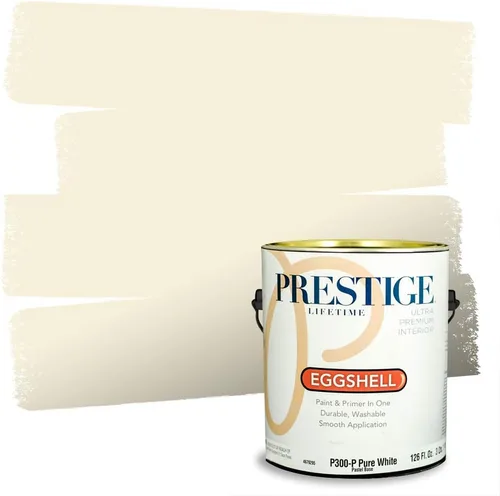 Miniatura 251 de PRESTIGE Paints Exterior Paint and Primer In One, 1-Gallon, Satin, Comparable Match of Benjamin Moore* Royal Linen* 931BM-PCM