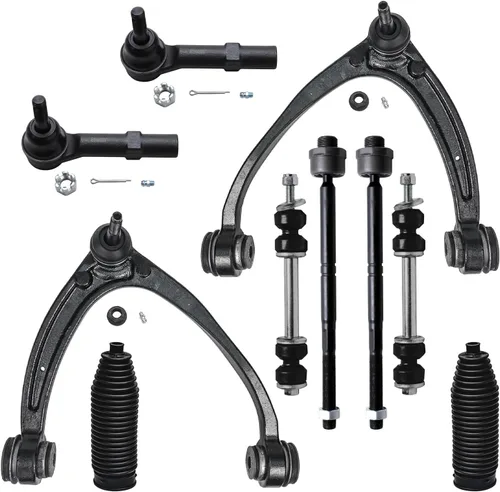 Miniatura 106 de Detroit Axle - Kit de suspensión frontal de 10 piezas para Jeep 2002-2004 Liberty, 2 brazos de control superiores con rótula 2 rótulas inferiores, 4