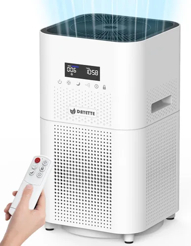 Dayette Purificadores de aire para habitación grande del hogar de hasta 3000 pies cuadrados, actualización CARD a 500 m³/h filtro de aire H14 Ture