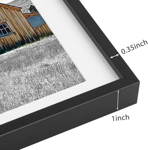 Miniatura 6 de Golden State Art, marco de fotos de 8 x 10 pulgadas, negro, para foto de 5 x 7 pulgadas con paspartú o 8 x 10 sin paspartú para montaje en pared