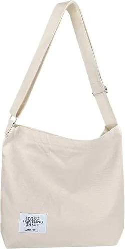 Miniatura 19 de Bolsa de lona con diseño de bolsillo externo, aspecto elegante, correa de hombro ajustable
