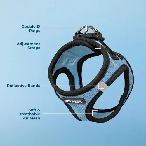Miniatura 4 de Best Pet Supplies - Arnés de malla/felpa para todo clima, reflectante, sin tirones para perros pequeños y medianos, gatos - Seguro con cierre