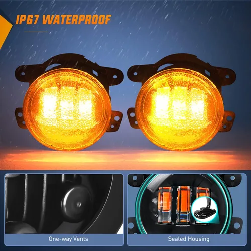 Miniatura 7 de Nilight Conjunto de Luces LED de Niebla de 4 Pulgadas Compatible con 2007 2008 2009 2010 2011 2012 2013 2014 2015 2016 2017 2018 Jeep Wrangler JK