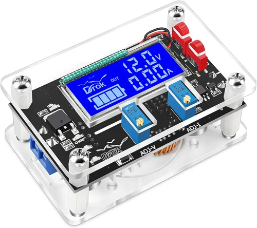 Miniatura 9 de DROK Regulador de voltaje Buck Boost, DROK DC 6-30V a DC 0.5-30V Convertidor de voltaje ajustable de 5V 12V 24V, módulo transformador de 4A 60W