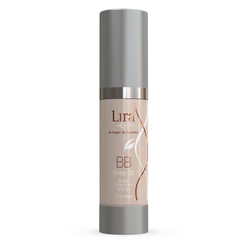 Lira Clinical BB - Crema BB tintada SPF 30 con PSC y vitaminas, cobertura completa, 0.7 onzas líquidas (BB Brite 30)