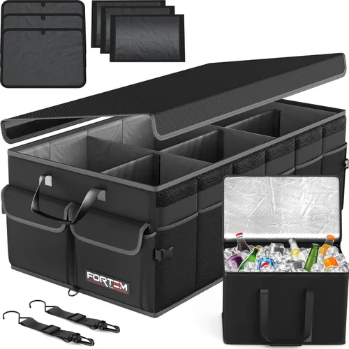 Miniatura 25 de FORTEM Organizador de maletero para SUV, organizador de maletero de automóvil, almacenamiento plegable, accesorios de coche para mujeres y hombres