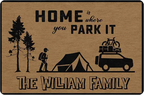 Miniatura 11 de Magimagine Alfombra personalizada para puerta de cámper, alfombra de puerta de RV de camping personalizada con texto, alfombra de cámper