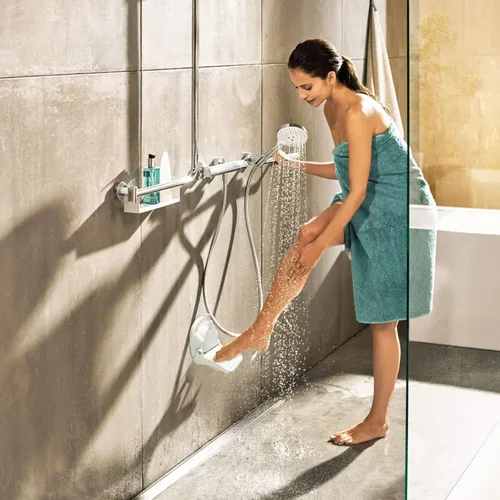 Miniatura 7 de CWD&SQH Reposapiés de ducha para afeitarse piernas con potente ventosa mejorada, capacidad de carga de 381 libras, pedal de baño antideslizante sin