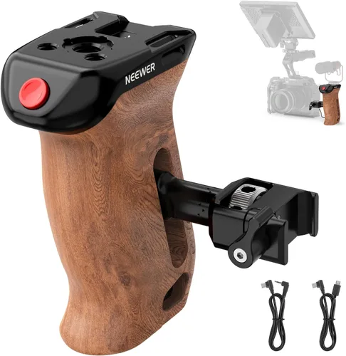 Miniatura 11 de NEEWER Agarre de mango lateral compatible con jaula de cámara SmallRig NEEWER para cámara, soporte ligero de mango de cámara con tornillos dobles