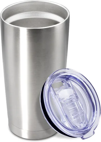 Miniatura 26 de Vaso de viaje de café de 20 onzas a granel con tapa, acero inoxidable de doble pared aislada al vacío, tazas con recubrimiento en polvo, para Rosa
