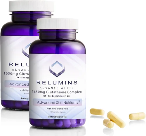 Miniatura 9 de Relumins Complejo de L-glutatión de 1650 mg – Soporte antioxidante con ácido alfa lipoico, NAC, L-metionina y vitamina E para la salud de la piel